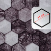 Коврик-дорожка "SHAHINTEX DIGITAL PRINT" (28) "Соты Мрамор" 120х1500 чёрно-серый (1м)