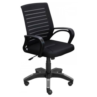 Кресло мод "МИ-6" (сид.ортопед, подл.пл.209, крест.пл.d680) чёрный