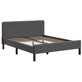 Кровать "УНА" 160х200 (Malmo серый, Чёрный)